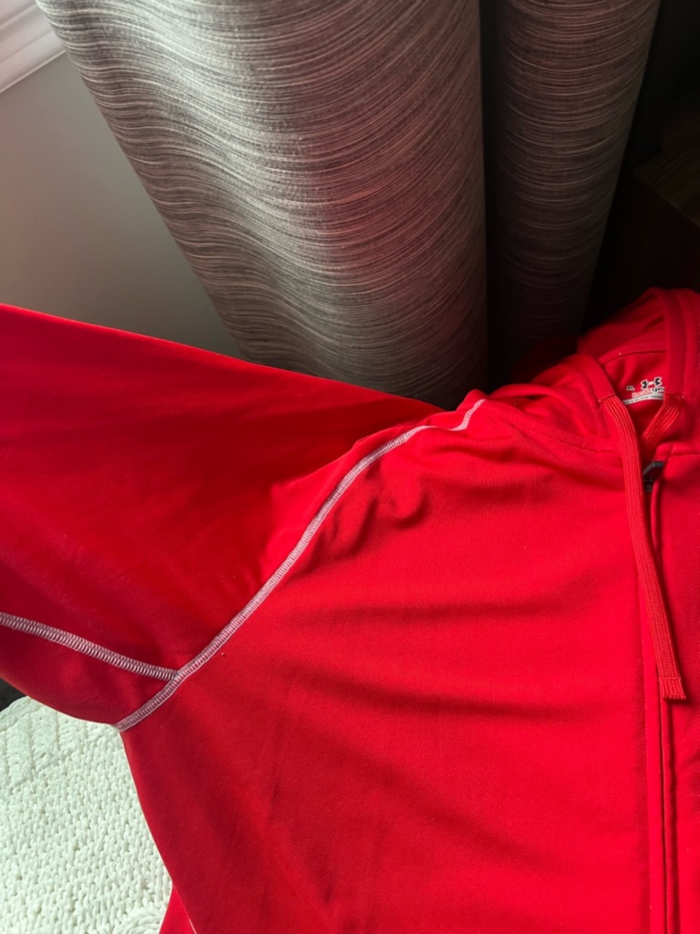 Under Armour Red Full-Zip Athletic Jacket mens size XL - Picture 4 of 11